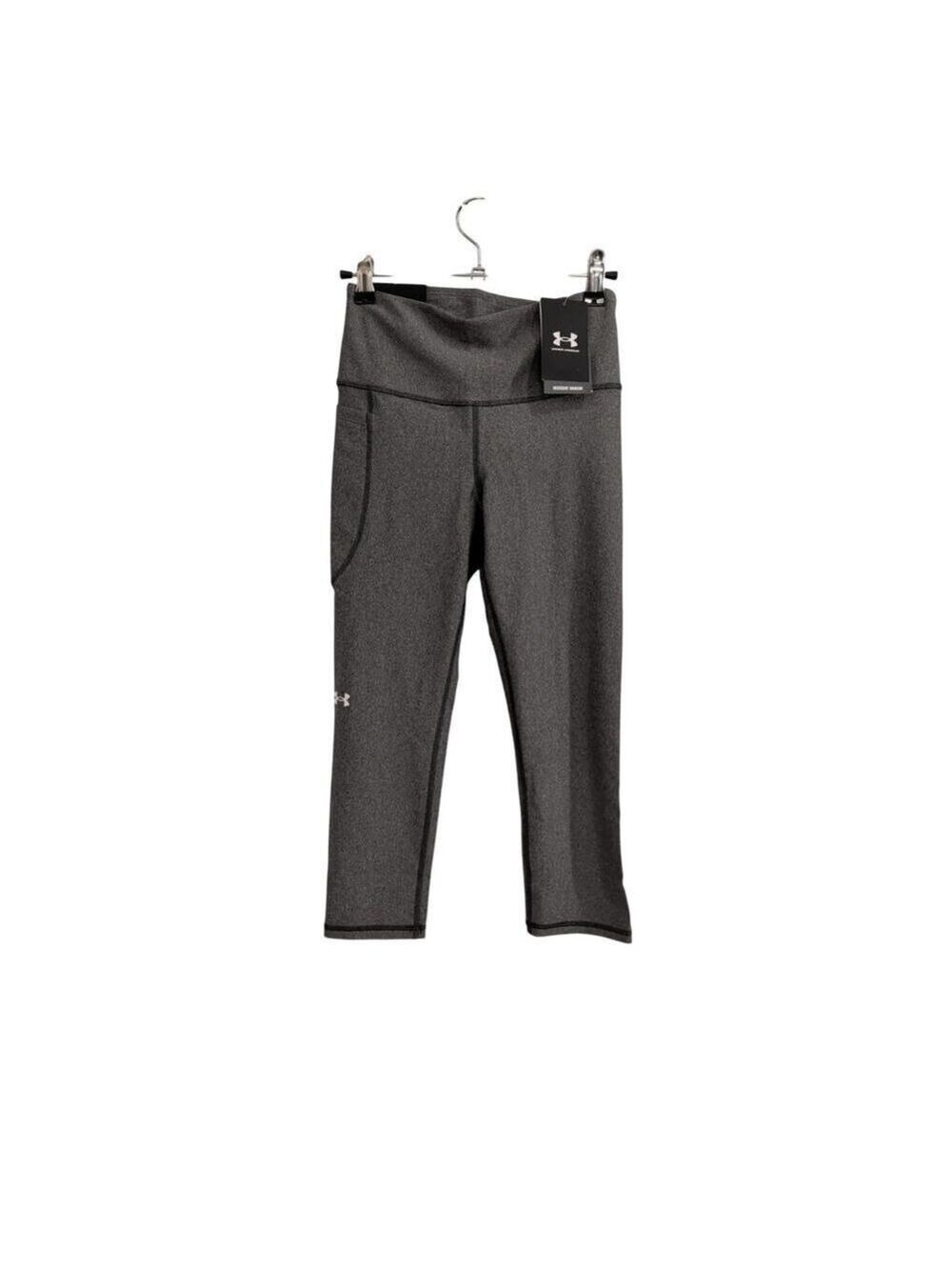 Under Armour Women's HeatGear No-Slip Waistband Capri Legging Gray Size S